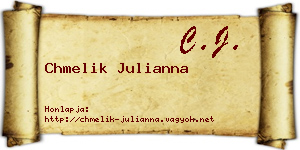 Chmelik Julianna névjegykártya